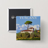 Toskana Italien Poster Button (Vorne & Hinten)