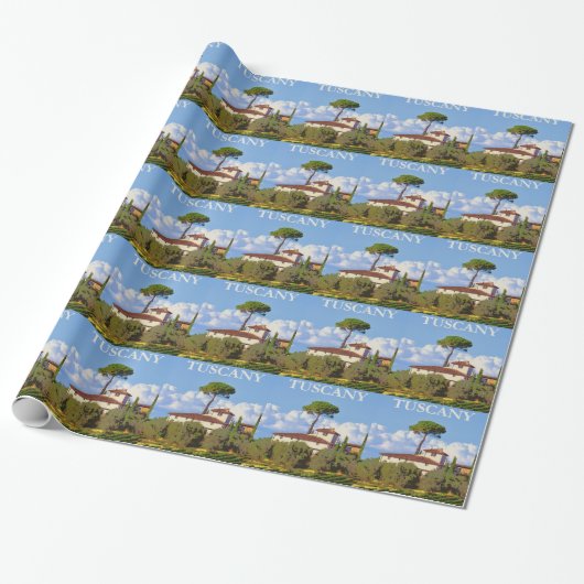 Toskana Italien Poster Geschenkpapier (Ungerollt)