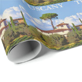 Toskana Italien Poster Geschenkpapier (Rolleneckpunkt)