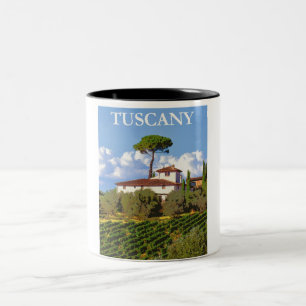 Toskana Italien Poster Zweifarbige Tasse