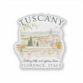 Toskana Italien Reise Florenz Aufkleber (Vorderseite)