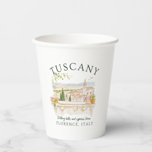 Toskana Italien Reise Florenz Pappbecher (Vorderseite)