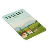 Toskana Italien Reisen Vintage Kunst Magnet (Rechte Seite)