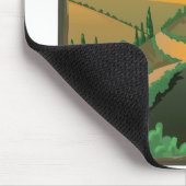Toskana Italien Reiseplakat Mousepad (Ecke)