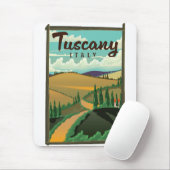 Toskana Italien Reiseplakat Mousepad (Mit Mouse)
