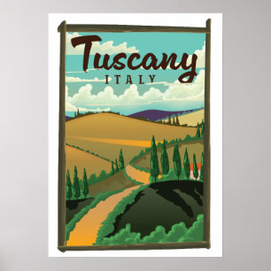 Toskana Italien Reiseplakat Poster
