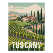 Toskana Italien Reiseplakat