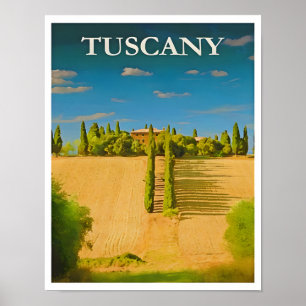 Toskana-Italien Reiseplakat Poster