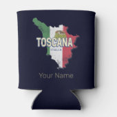 Toskana Italien Retro Region Karte Vintag Dosenkühler (Rückseite)