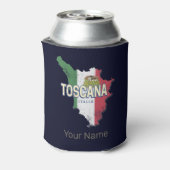 Toskana Italien Retro Region Karte Vintag Dosenkühler (Kanne Rückseite)