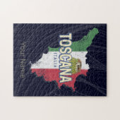 Toskana Italien Retro Region Karte Vintag Puzzle (Horizontal)