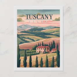 Toskana Italien Retro Reisen Postkarte