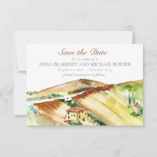 Toskana Italien Save the Date Ziel Hochzeit
