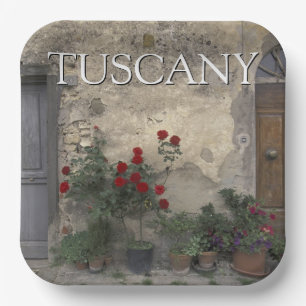 Toskana, Italien Toskanische Türe Pappteller