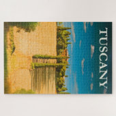 Toskana Italien Vintag Italienisches Reiseplakat Puzzle (Horizontal)