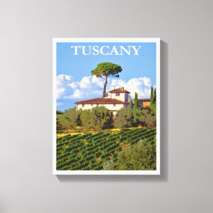 Toskana Italien Vintage Reise Italienische Villa P Leinwanddruck