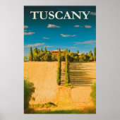 Toskana Italien Vintage Reise Poster (Vorne)