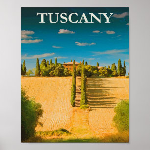 Toskana, Italien Vintage-Reiseposter Poster