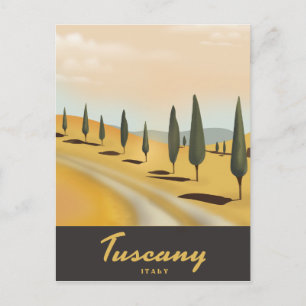 Toskana Italien Vintage Reiseposter Postkarte