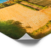 Toskana, Italien Vintage Travel Poster (Ecke)