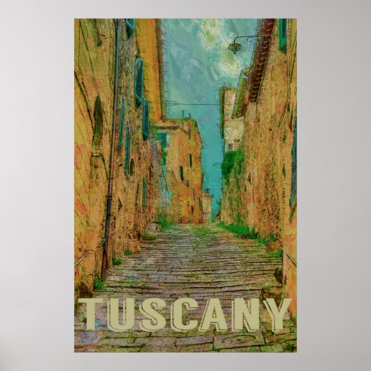 Toskana, Italien Vintage Travel Poster (Vorne)