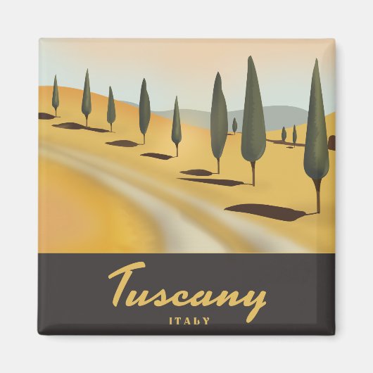 Toskana Italien Vintages Reiseplakat Magnet (Vorne)