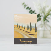 Toskana Italien Vintages Reiseplakat Postkarte (Stehend Vorderseite)