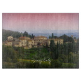 Toskana Italien Wasserfarbglas-Zuschnitt Schneidebrett (Vorderseite)