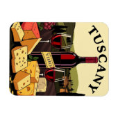 Toskana Italien Wein und Käse Kulturelle Sehenswür Magnet (Horizontal)
