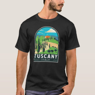 Toskana Italien Weinberg Reise Kunst Vintage T-Shirt