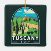 Toskana Italien Weinroute Mendrisiotto Vintag Keramikornament (Rückseite)