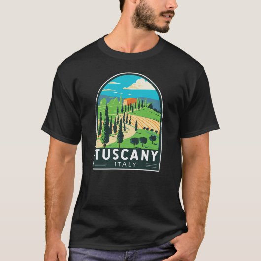 Toskana Italien Weinroute Mendrisiotto Vintag T-Shirt (Vorderseite)