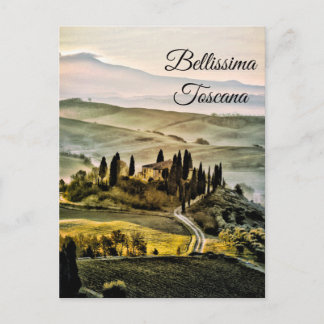 *~* Toskana . Italienische Sprache Bellissima Tosc Postkarte