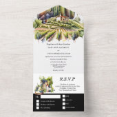 Toskana Italienische Toskana Villa Weinkeller und  All In One Einladung (Innen Boden)