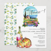 Toskana | Italienisches Essen | Abendessen Probe Einladung (Vorne/Hinten)