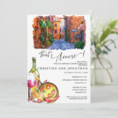 Toskana | Italienisches Essen | Abendessen Probe Einladung (Stehend Vorderseite)