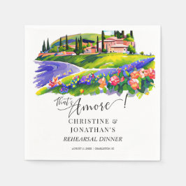 Toskana | Italienisches Essen | Abendessen Probe Serviette