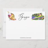 Toskana | Italienisches Essen Dankeskarte (Vorderseite)