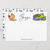 Toskana | Italienisches Essen Dankeskarte (Vorne/Hinten)