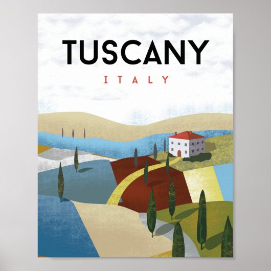 Toskana italy Vintage Reiseplakat Poster (Vorne)