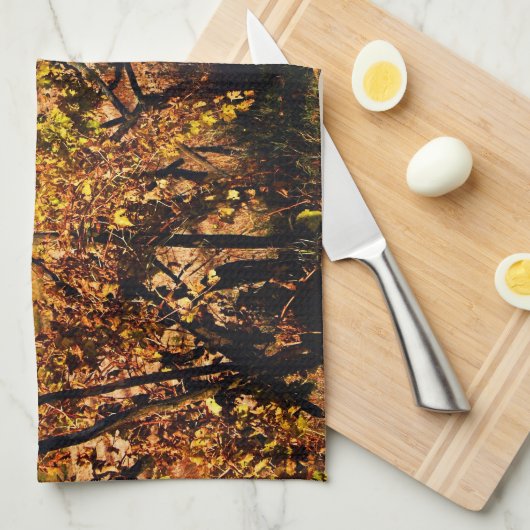 Toskana Landschaft im Herbst Geschirrtuch (Viertel Falte)