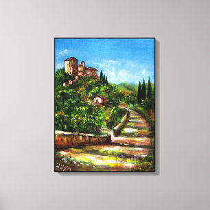TOSKANA LANDSCHAFT LEINWANDDRUCK