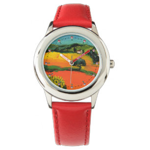 TOSKANA-LANDSCHAFT MIT SONNENBLUMEN ARMBANDUHR