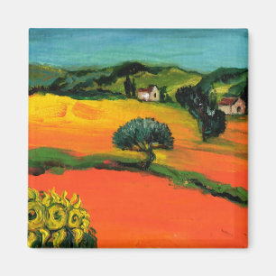 TOSKANA-LANDSCHAFT MIT SONNENBLUMEN MAGNET