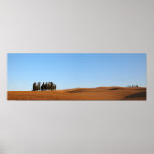 Toskana Landschaft mit Zypressen Panoramaposter Poster (Vorne)
