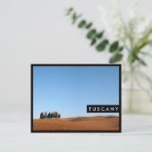Toskana Landschaft mit Zypressen Stilvolle Postkar Postkarte (Stehend Vorderseite)