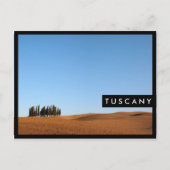 Toskana Landschaft mit Zypressen Stilvolle Postkar Postkarte (Vorderseite)