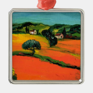 TOSKANA LANDSCHAFT ORNAMENT AUS METALL
