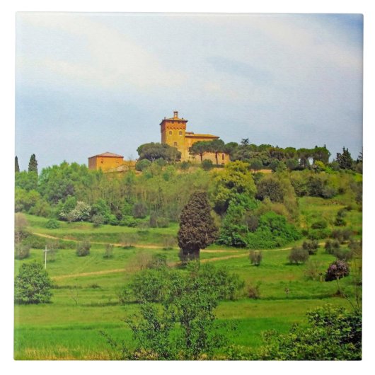 Toskana Landschaft Tile Fliese (Vorderseite)