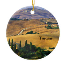 Toskana Landschaft, Toskana Italien Keramik Orname